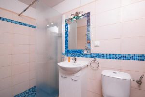 Photo of the bathroom of the two-bedroom apartment of the beachfront villa