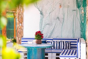 Photo of the outside dining area of the two-bedroom apartment